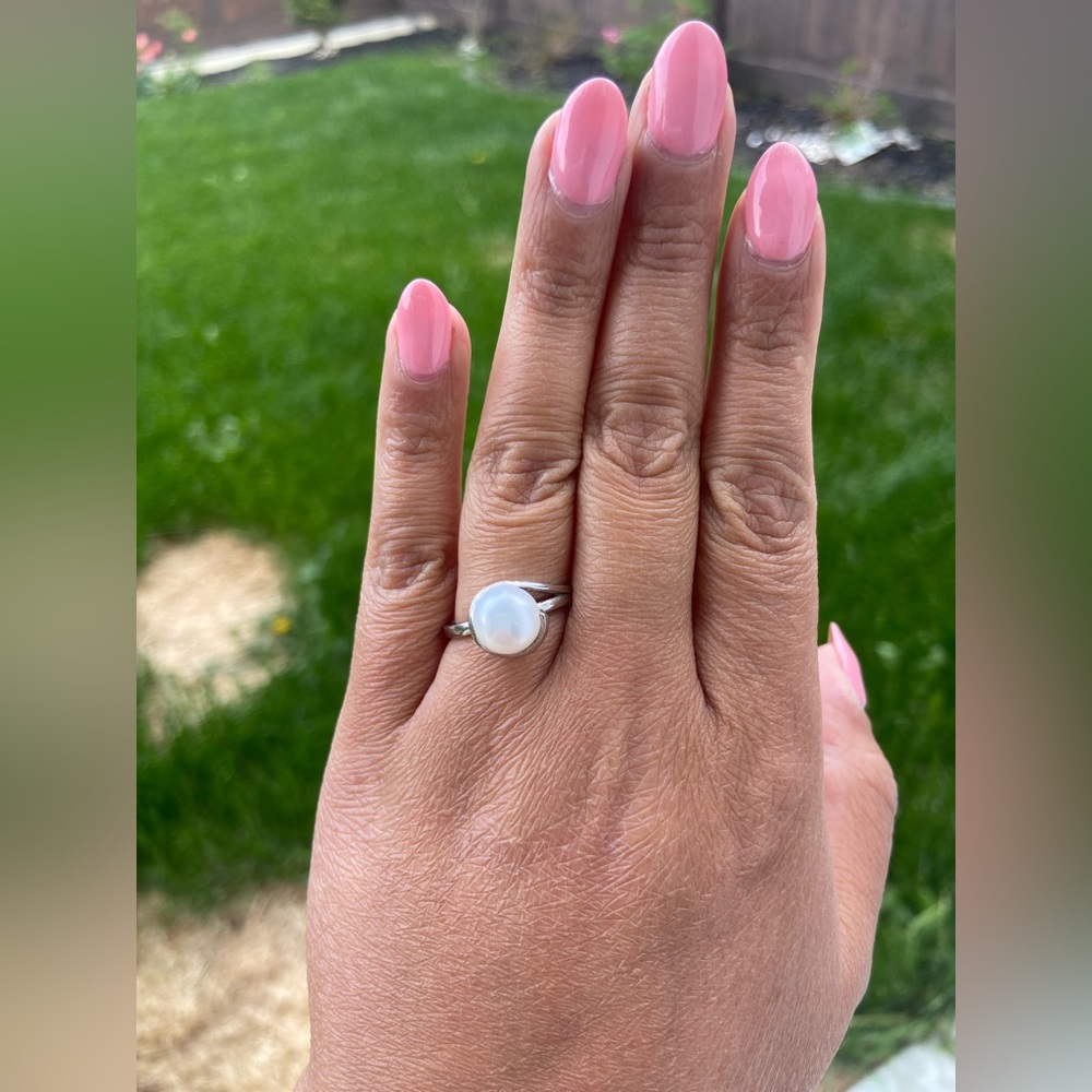 Solitaire Pearl ring - Picture 4 of 4